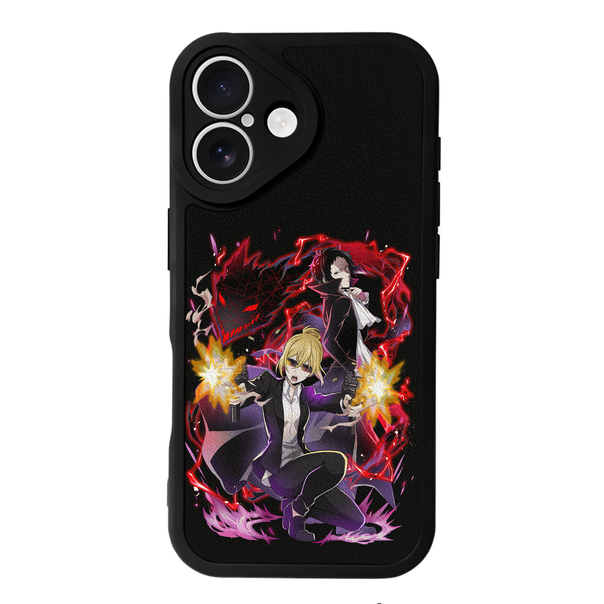 （画像用） 文豪ストレイドッグス Bungo Stray Dogs 【iPhone 16シリーズ対応】シリコンスマホケース（レザー調） 材質：シリコン
